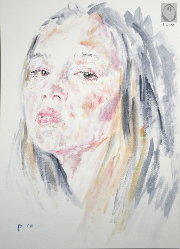 oil on paper - olio su carta di Piro